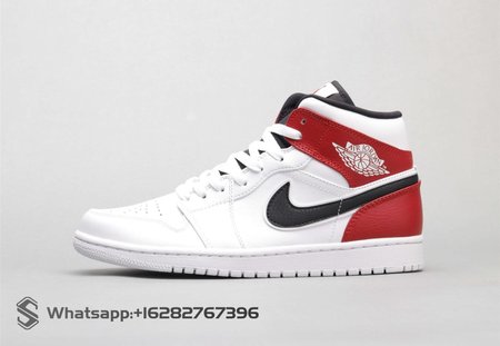 Air Jordan 1 Mid White Black Gym Red 36-46