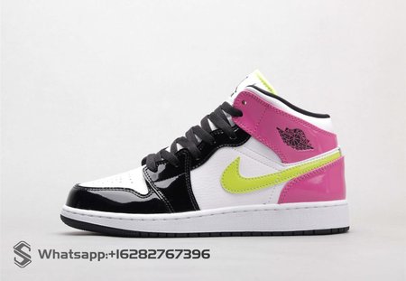 Air Jordan 1 Mid White Black Cyber Pink 36-40