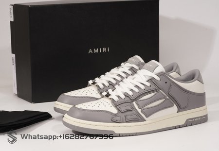 AMIRI Skel Top Low Grey White size: 40-45