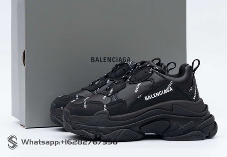 Balenciaga Triple S Allover Logo Black SIZE: 35-45