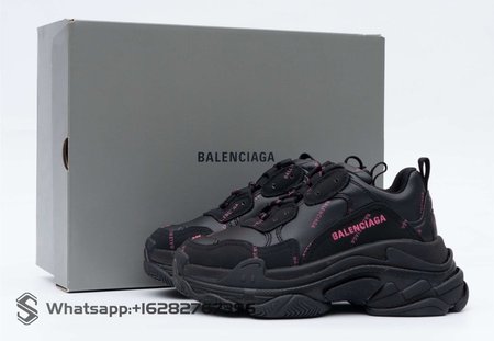 Balenciaga Triple S Allover Logo Black Pink (W) SIZE: 35-45