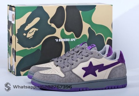 Bape Sk8 Sta Grey Purple Size 40-45