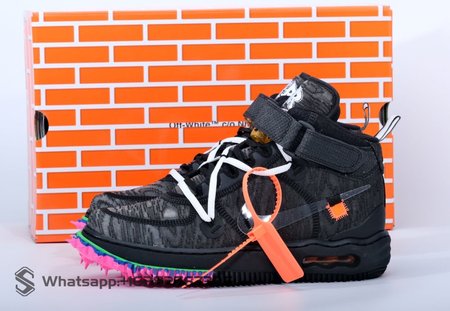 off-white x Air force 1 Mid Black Size 40-47.5