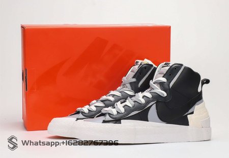 Sacai x Nike Blazer Mid Black Grey 36-46