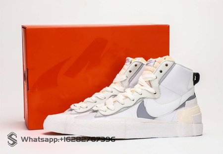 Sacai x Nike Blazer Mid White Grey 36-46