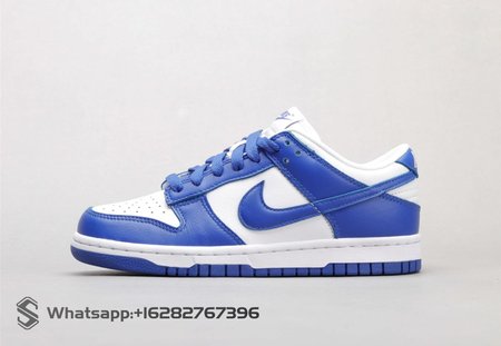 NIKE SB DUNK LOW white and blue skateboarding shoes 36-46