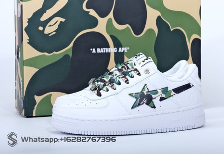 Bape Sta Low White ABC Camo Green Size 36-45