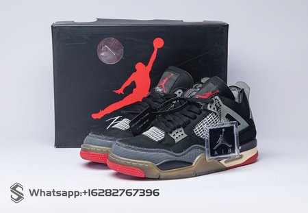 Off-White X Air Jordan 4 Bred CV9388-001 Size 40-47.5