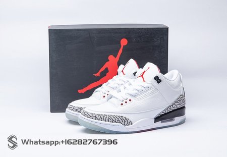 Jordan 3 Retro Free Throw Line White Cement 923096-101 Size 40-47