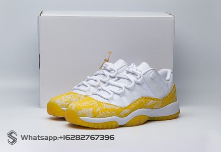 Jordan 11 Retro Low Tour Yellow Snakeskin (Women's) AH7860-107 Size 36-44.5